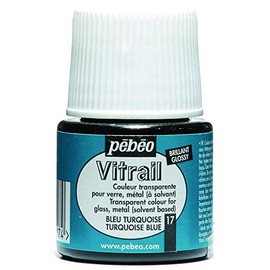 Pebeo Vitrail, Stained Glass Effect Paint, 45 ml Bottle - Turquoise