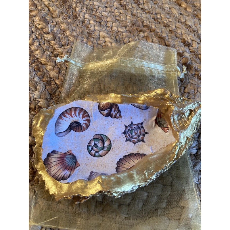 Unbranded Decorative Seashell Oyster Shell for Jewelry Rings Trinket Dish