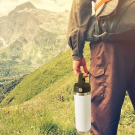 Straw Lid for YETI Rambler Bottle 18 26 36 64 oz, Flex Handle Cap for YETI Water Bottle Accessories Kit - BPA free