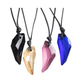 Acxico 4 pcs Cool Rock Men Women Crystal Wolf Tooth Adjustable Pendant Necklace Jewellery