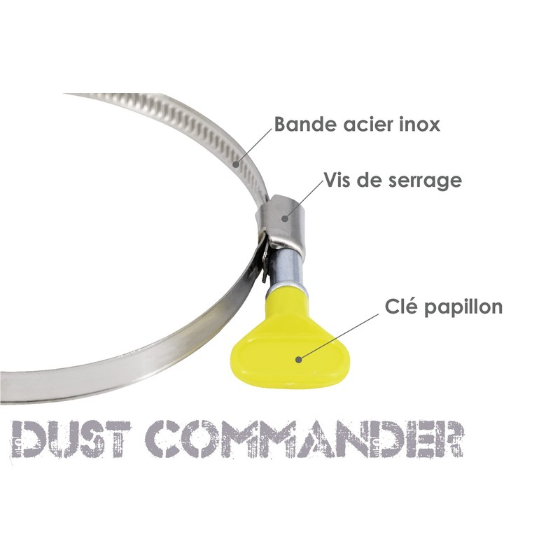 DUST COMMANDER KBHC100R spiral hose clamp, set of 4, 100