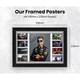 Max Verstappen Signed Poster Print- Limited Edition Autograph Fan Gift – Collectible Memorabilia Merchandise (Unframed A3 (30x40cm))