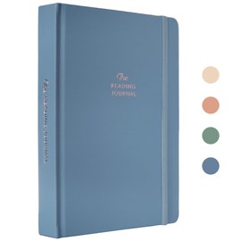 MGGAO Reading Journal Book Lovers Gifts, PU Leather Reading Log, 30 Days Reading Challenge Book, Track Your Reading Progress, 112 Book Reviews, A5 Size