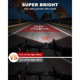 KASLIGHT 3000 Lumens Rechargeable Bike Light, Super Bright LED Bicycle Headlight, USB-C Charging, IPX5 Front Light Bike Lights, 360° Swivel Mount Bike Lights for Night Riding Mountain Road Cycling