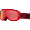 Giro Buster Goggle Red Solar Flair Strap with Amber Scarlet