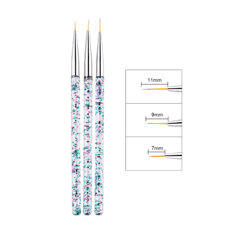LWBTOSEE 5 Pcs Professional Nail Art Brushes UV Gel Builder