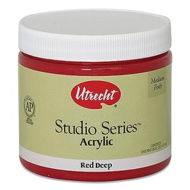 Utrecht Studio Series Acrylic Paint - Red Deep, Pint