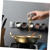LABRIMP 8pcs Magnetic Stainless Steel Spice Containers Stickers Airtight Seasoning