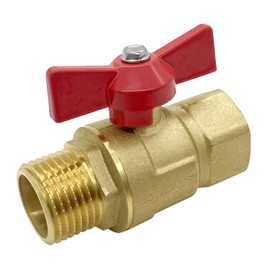Joywayus Brass Garden Hose Shut Off Valve Full Flow, 3/4"GHT Heavy Duty Ball Valve Butterfly Handle