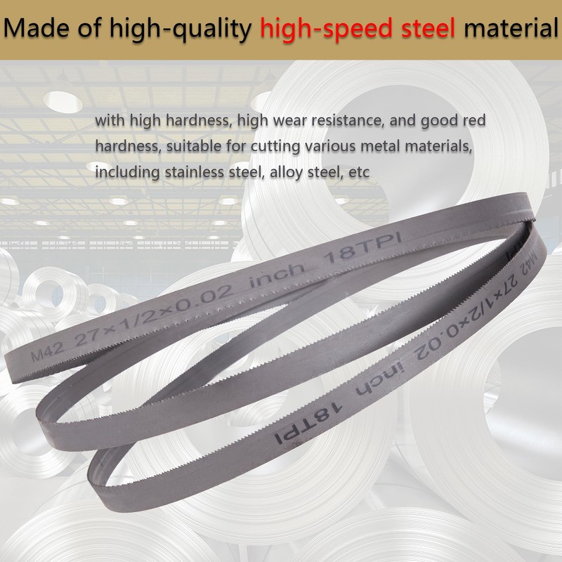Bitiontry 27 Inch Bandsaw Blades 18 TPI for DeWalt DCS377,