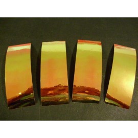 Then Fishing Lure Tape Company UV Plasma 2" x 6" 4PK Fishing Lure Tape In 6 Vivid Standout Tape Colors - High Energy Red