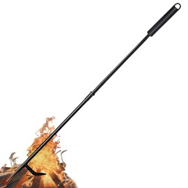 ZEECER Fire Poker, Heavy Duty 34-Inch Long Solid Steel Fire Pit Poker Fire Pit Accessories, Removable Design Portable Fireplace Poker Fire Poker for Fire Pit Outdoor Fireplace Solo Stove Campfires