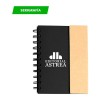 Libreta Cuaderno Ecológico Con Pluma Post-it Y Banderitas