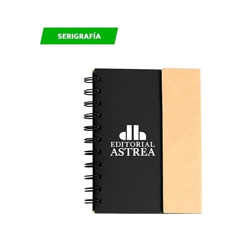 Libreta Cuaderno Ecológico Con Pluma Post-it Y Banderitas