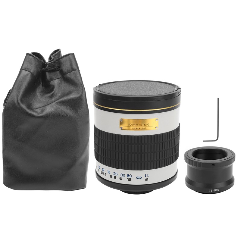 500mm F6.3 Telephoto Manual Focus Mirror Lens with Adapter Ring