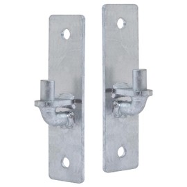 VIVIDA Wall Mount Gate Hinge 2 PCS, Heavy Duty Flat Back Farm Gate Hinge with 5/8" Pin, Chain Link Fence Parts, Galvanized Steel
