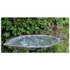 Oakestry BB-04-WM Aspen Leaf Wall Mount Bracket Birdbath with Embossed