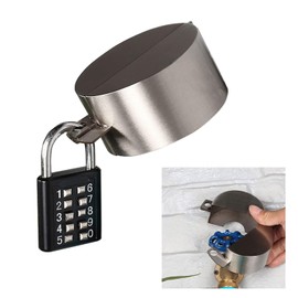 Water Spigot Lock, Outdoor Faucet Lock, Water Spigot Lock Hose Bib Lock with Padlock Outside Water Faucet, Prevent Water Theft, Unauthorized Water Use