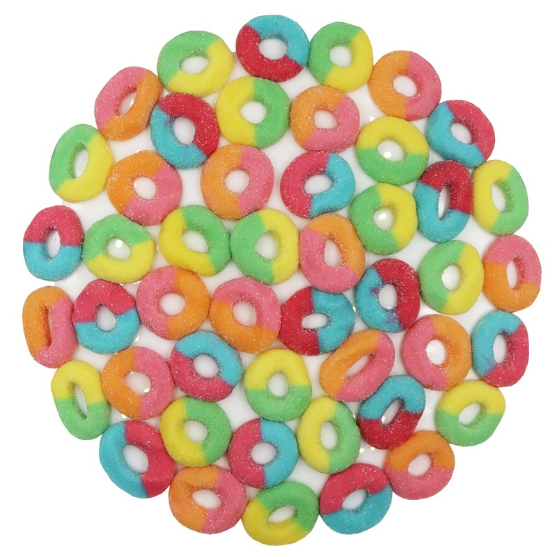 FirstChoiceCandy Gummy Rings (Neon, 1 Pound (Pack of 1))
