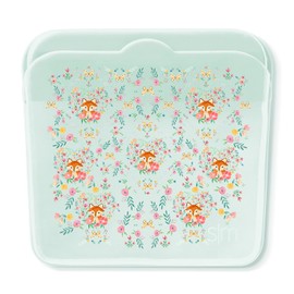 Simple Modern Reusable Sandwich Bags Silicone Food Storage Snack Bag - Plastic Free, Microwave/Freezer/Oven Safe, Sammie 18oz (Sandwich) Pattern: Fox and the Flower