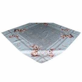 texpot Tablecloth 85 x 85 cm with print bunny flowers Easter spring