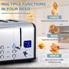 CUSIMAX 4 Slice Toaster, Stainless Steel, Ultra-Clear LED Display &