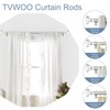 TVWOO Acrylic Crystal Silver Curtain Rod 18-45",Clear Bling Diamond Finials