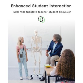 Mini Personal Wireless Voice Amplifier with 2 Bluetooth Microphones- 15W Rechargeable Pa Speaker System for Teachers, Coaches & Public Speaking