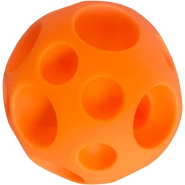 Interactive Treat Ball with Large Hole - Durable Chew Toy for Dispensing Treats and Promoting Active Play for Dogs, Pigs, Rabbits, and Other Pets (Orange)