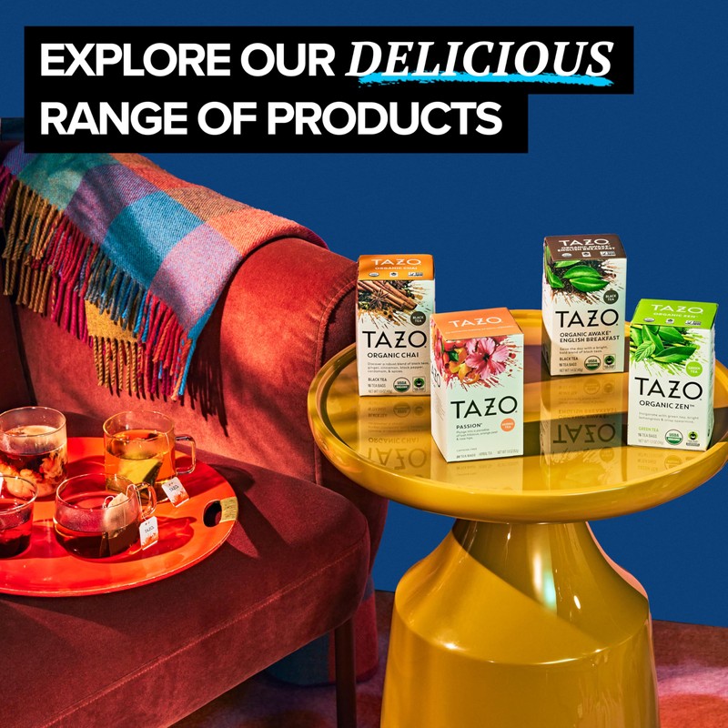 TAZO Organic DREAM Herbal Tea Bags, Caffeine-Free Bedtime Tea, Relaxing