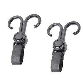 QYNuLi 2 Pcs Pram Hook Adjustable Baby Car Hook Multi Purpose Stroller Hooks for Trolley Hanging Bags Clothes