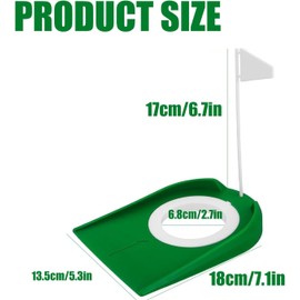 2 Pack Golf Putting Cup with Flag, Portable Golf Training Aid for Practice at Home or Outdoors