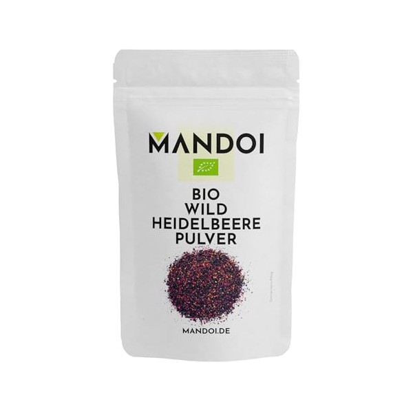 Mandoi Mandoi BIO wild Heidelbeere Pulver, 50g organic wild blueberry