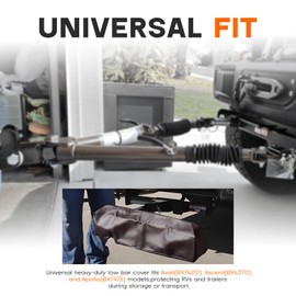 BX88309 Tow Bar Cover Storage Bag for Blue Ox or Ascent Tow Bars ,Fits Avail, Ascent, Apollo Models,Vinyl-Coated Fabric Protective Cover (Brown)