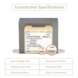 Criditpid 120V to 24V 40VA Transformer Replacement for Duke 175516.