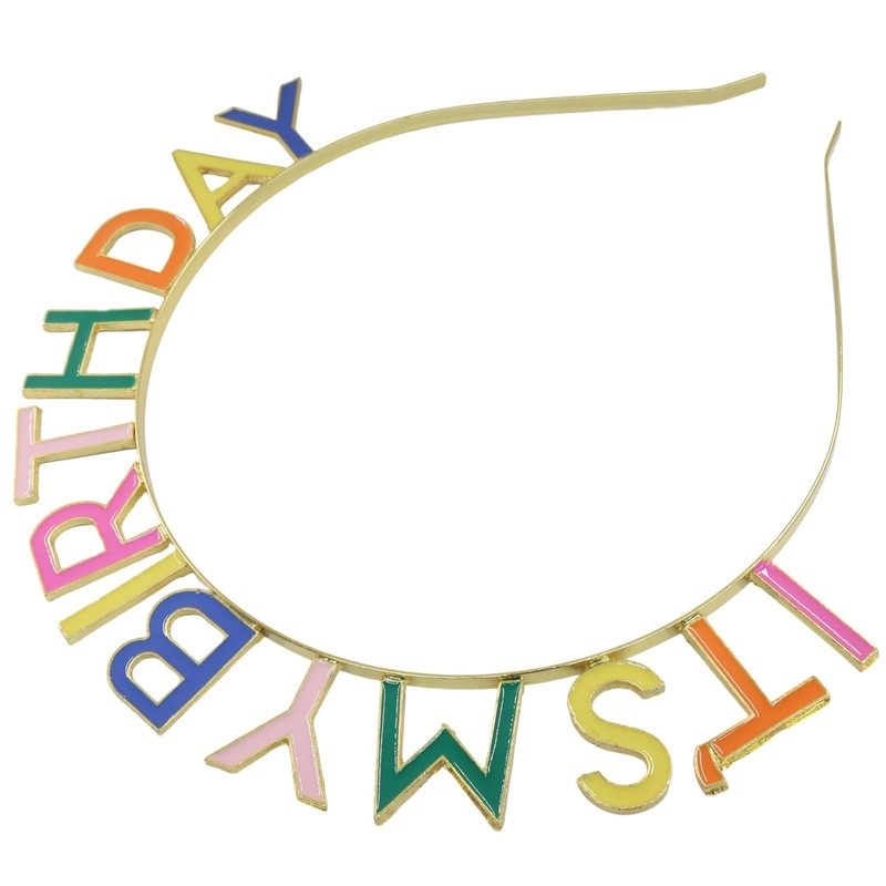 Zorfeter Colorful Birthday Crown, Rainbow It's My Birthday Headband