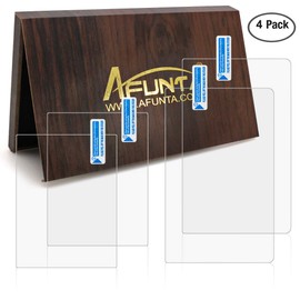 Screen Protector Compatible New 3DS XL, AFUNTA 4 Pcs Tempered Glass for Top Screen and HD Clear Crystal PET Film Compatible Bottom Screen, 3DSXL Film Accessory