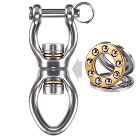 BeneLabel SUS304 Silent Bearing Swing Swivel, Tire Swing Swivel Safest Rotational Device Hanging Accessory for Aerial Dance, Children's Swing, Yoga Swing Sets, 1200 lb 360° Rotation