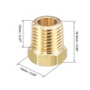 sourcing map Brass Pipe Fitting Reducer Adapter 1/4" BSPT Male