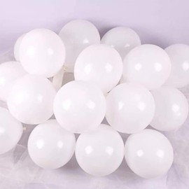 Ainmto Pack of 100 5 Inch Balloons, White, Small Helium Balloons for Birthday, Weddings