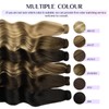 DOORES Hair Extensions Ponytail Extensions Human Hair Balayage Dark Brown