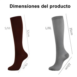 12 Pares De Medias De Compresión Antitrombóticas 6 Colores