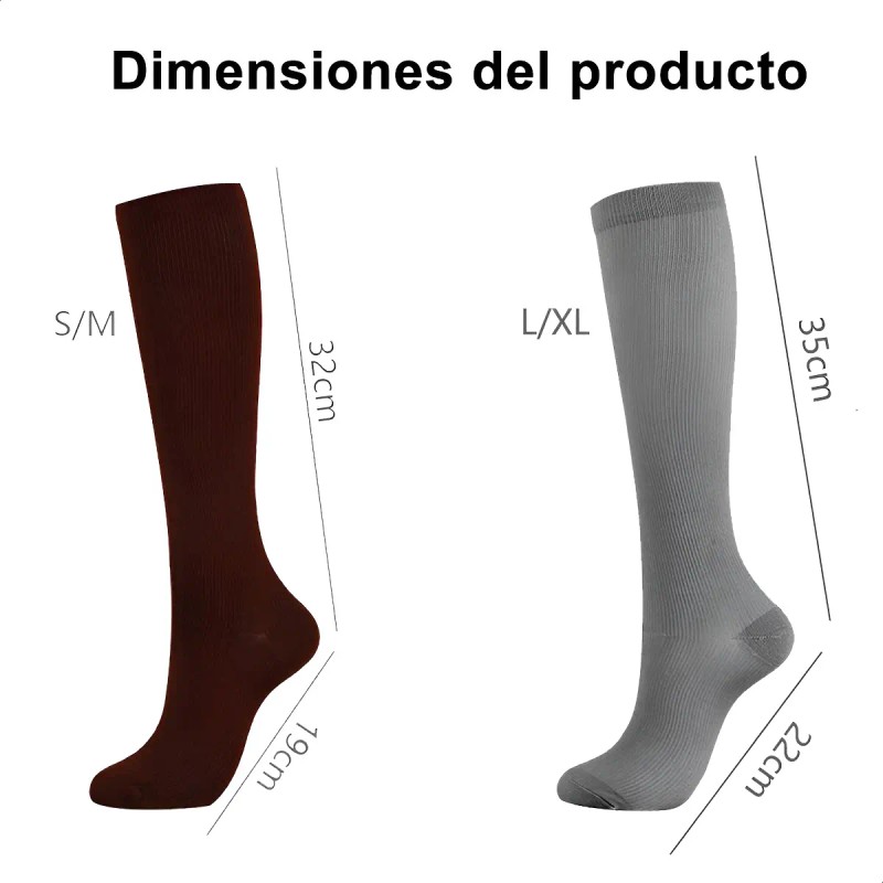12 Pares De Medias De Compresión Antitrombóticas 6 Colores