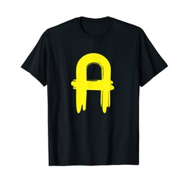 Creative Bold Yellow Letter A - Design Alphabet - Marker T-Shirt