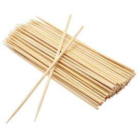 EXNIMA, Wooden Skewers, 100, 200, 500 and 1200 Pieces, Bamboo BBQ Skewers, Barbecue Skewers, Wooden Skewers for BBQ, Buffet, Fruit, Campfire and Crafts, Sizes 10,15,20 or 25 cm