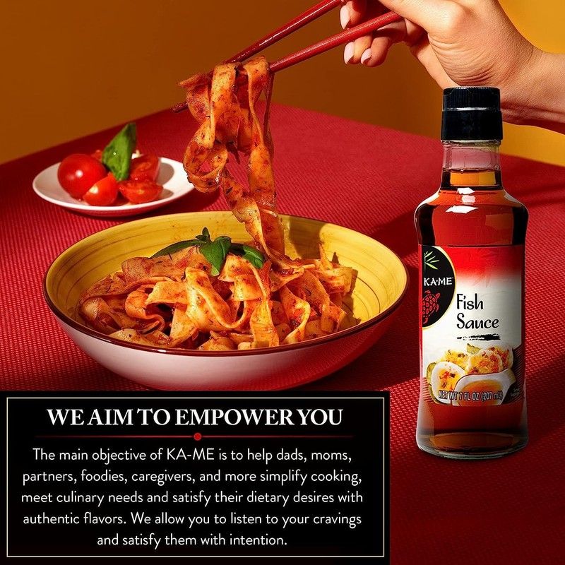 KA-ME Authentitc Asian Fish Sauce - Gluten-Free, No Preservatives, No