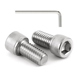 Dayalo Pack of 50 M4 x 16 Cylindrical Head Screws with Hexagon Socket Flat Head Screws Stainless Steel A2 V2A Full Thread Allen Screws with Key