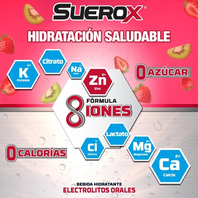 Suerox Bebida Hidratante Fresa Kiwi 630 Ml. Electrolitos