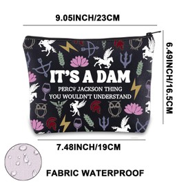 MYSOMY Percy Movie Inspired Makeup Bag Camp Half Blood Gift It's A Percy Thing You Wouldn't Understand Delphi Strawberry Service Zipper Pouch (It's a Dam bl mb)