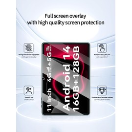 Screen Protector for KADYBE D126 2025 New 11 inch Tablet, Android 14 Tablets,Anti-Scratch 9H Hardness Touch Sensitive 2.5D Rounded Edges Bubble Free Easy to Install,2 Pack.